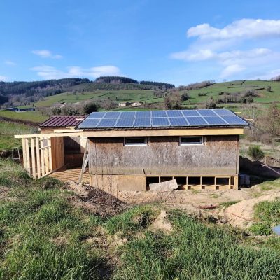 le chalet Aubépine en construction